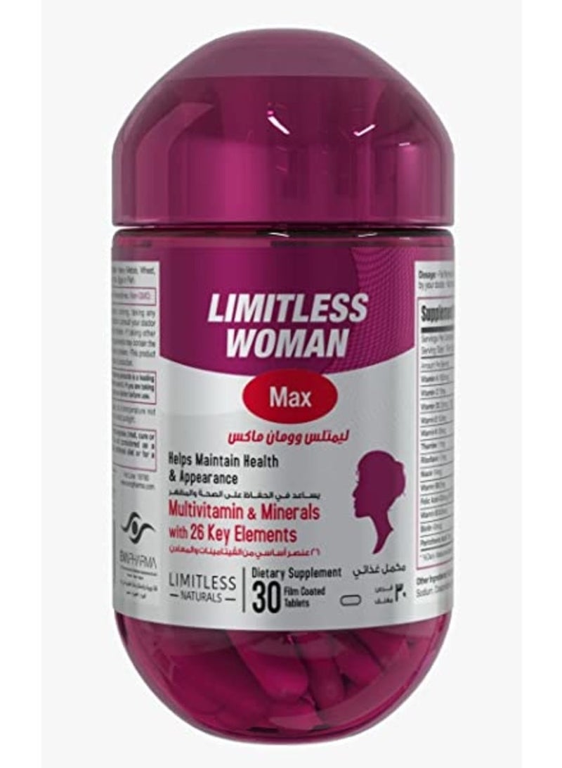 Limitless Womanmax M.Vit & Minerals Tab 30S