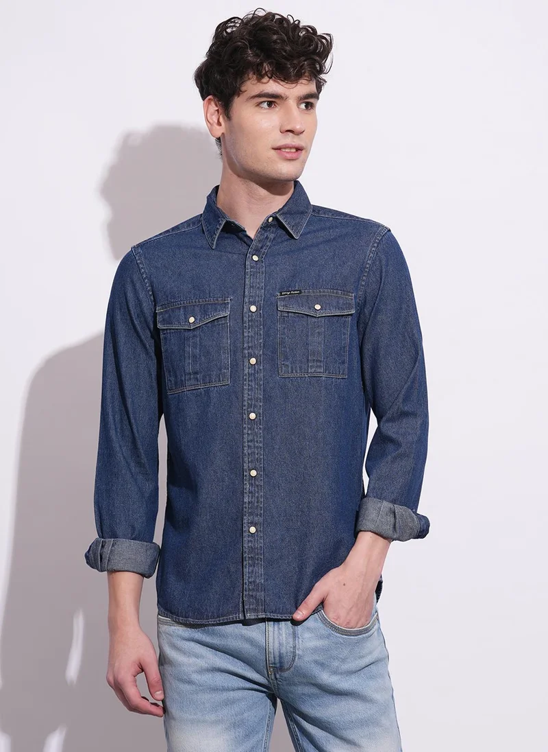 بيينغ هيومان Men Classic Opaque Casual Shirt