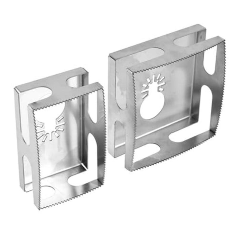 Square Slot Cutter, Stainless Steel Outlet Cutter Cut Outs for Oscillating Power Multi-Tools to Cut in Single Gang Wall Boxes, for Drywall, Wood, Plastic Metal, Efficient Carving Tool, Rectangle + Square - Image 4