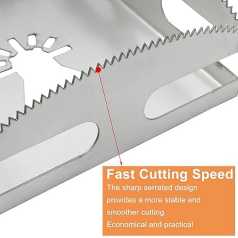Square Slot Cutter, Stainless Steel Outlet Cutter Cut Outs for Oscillating Power Multi-Tools to Cut in Single Gang Wall Boxes, for Drywall, Wood, Plastic Metal, Efficient Carving Tool, Rectangle + Square - Image 5