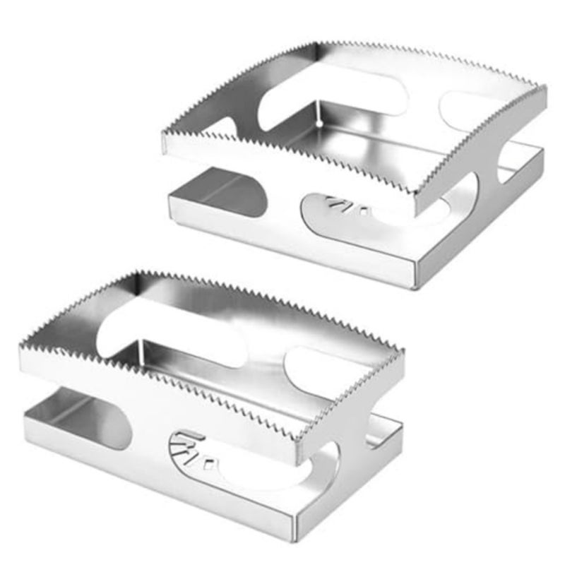 Square Slot Cutter, Stainless Steel Outlet Cutter Cut Outs for Oscillating Power Multi-Tools to Cut in Single Gang Wall Boxes, for Drywall, Wood, Plastic Metal, Efficient Carving Tool, Rectangle + Square - Image 1