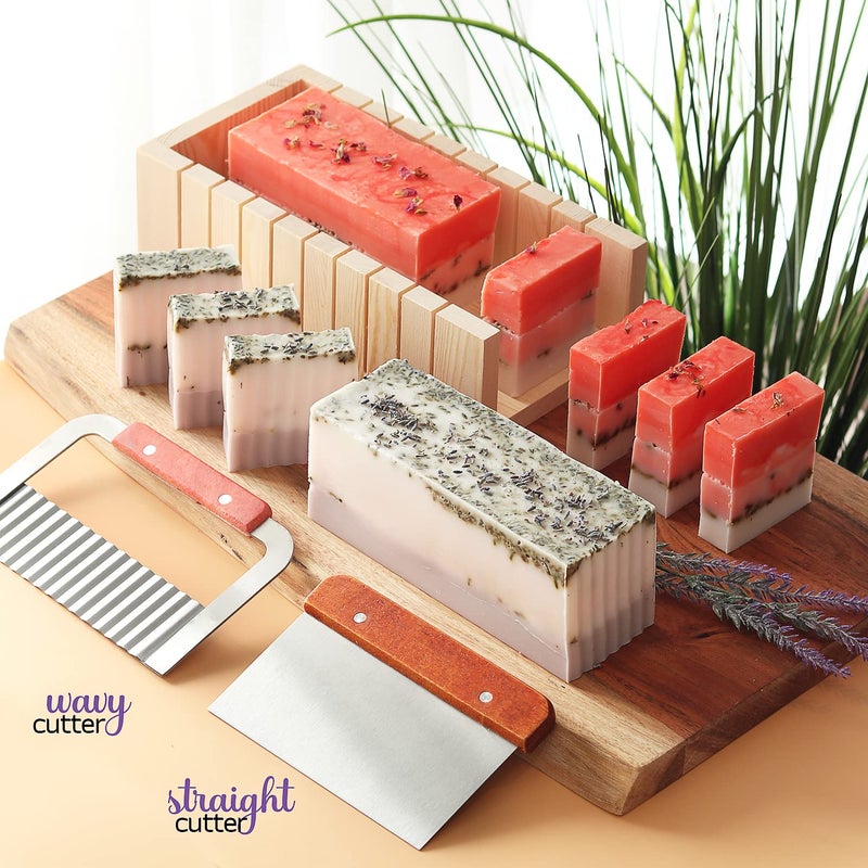 CraftZee Large ð—£ð—¥ð—˜ð— ð—œð—¨ð—  Deluxe Soap Making Kit - All-in-One Soap Making Supplies with Soap Base, Soap Cutter Box, Silicone Loaf Molds, Fragrances & More - Homemade Melt & Pour DIY Craft Kits - Image 3