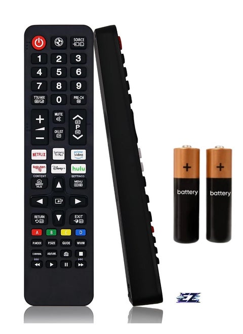 New Replacement Samsung Remote Control with Six Quick Access Buttons for LCD, LED, UHD, QLED TVs – Guaranteed to Work, Three-Year Warranty with Battery