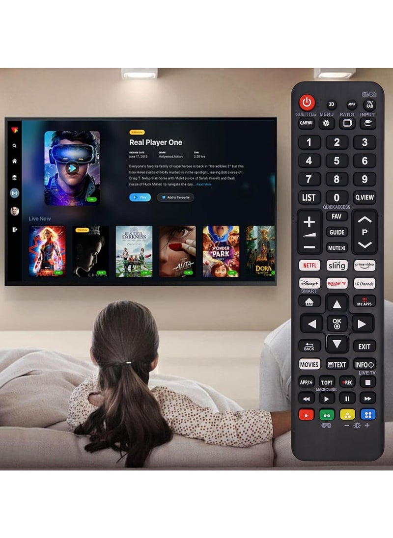 New Replacement Samsung Remote Control with Six Quick Access Buttons for LCD, LED, UHD, QLED TVs – Guaranteed to Work, Three-Year Warranty with Battery