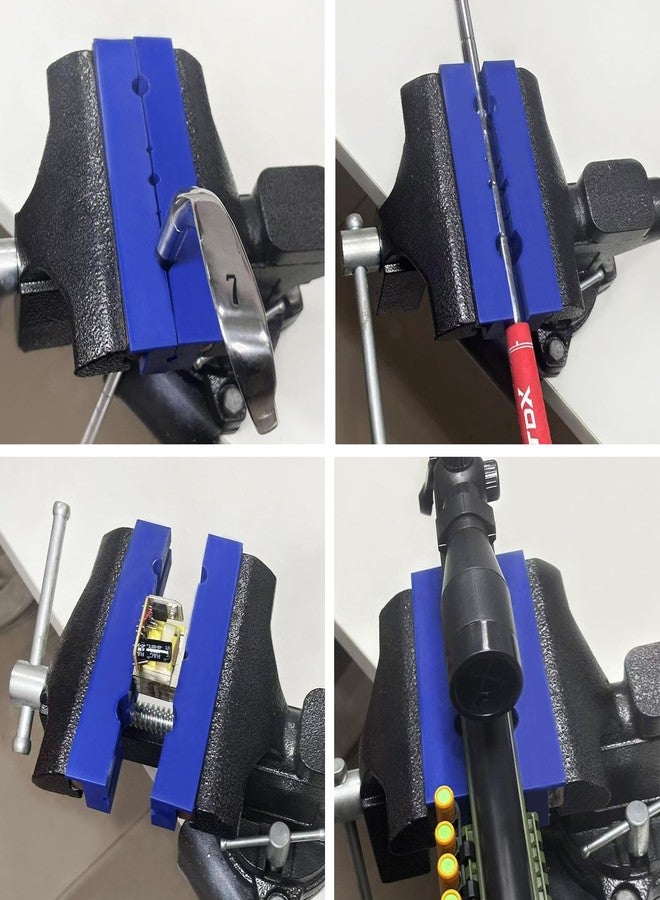 MYTEC Vise Jaws Pads, Strongly Magnetic Universal Vise Soft Jaws, Sturdy TPU material, Professional Grade Multi-Purpose Vise Jaw Protective Inserts for Any Metal Bench Vice (Blue, 4.5" 1 pair) - Image 4