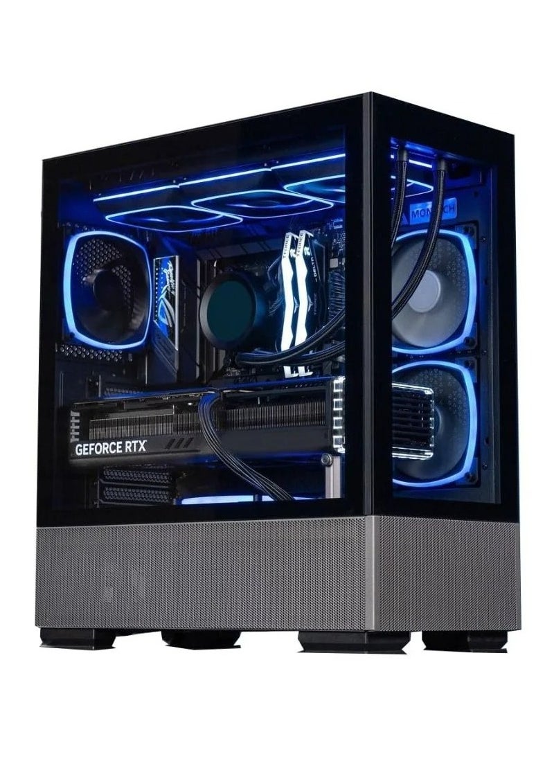 NANOTECH Ultimate Workstation PC - Intel Core i5-12400F Processor, 6 Cores & 12 Threads, DDR4 32GB (2*16) 3600MHz Ram, AMD Radeon Pro WX 3200  4GB GDDR5 Professional Graphics Card, 2TB NVMe M.2 SSD, 2 Fan AIO Liquid Cooler, 650W 80 Plus Power Supply, Windows 11 Pro | Wi-Fi  - Image 1