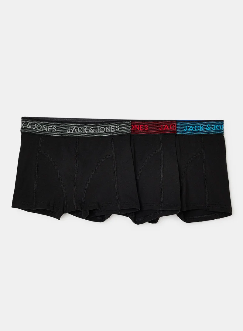 جاك اند جونز Boys Logo Waist Trunks (Pack of 3)