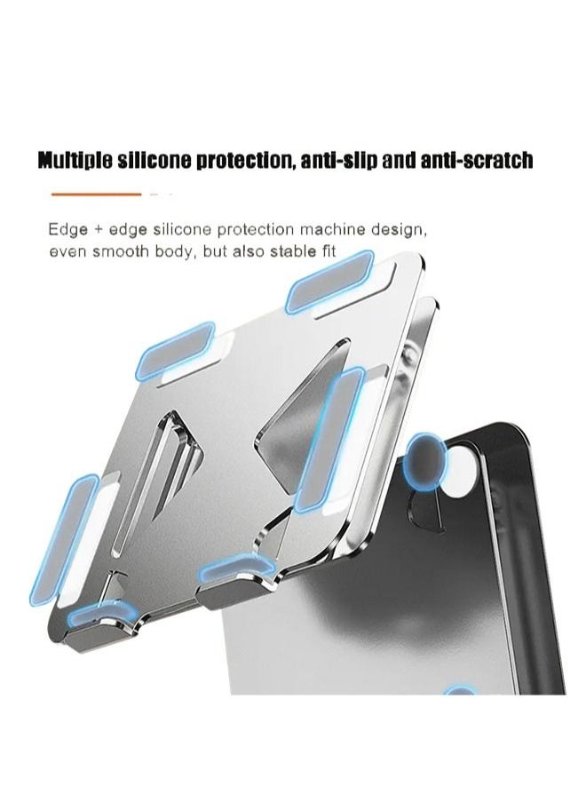 Folding Laptop Stand,Ergonomic Height Adjustable Desk Ventilated Aluminum Computer Stand,Compatible with MacBook Pro Air,All Laptops