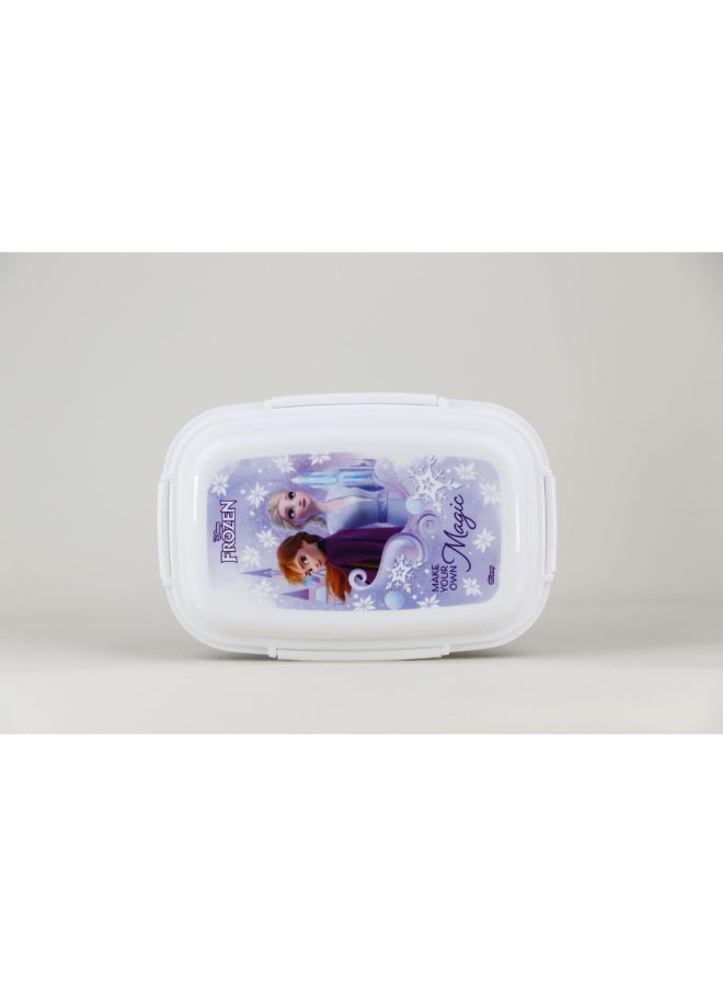 SunCe Disney Frozen 4-Clip Closure Lunch Box Purple and White 5.9 x 3.54 x 8.66 Inch SUNS-4404DFO  - Image 1