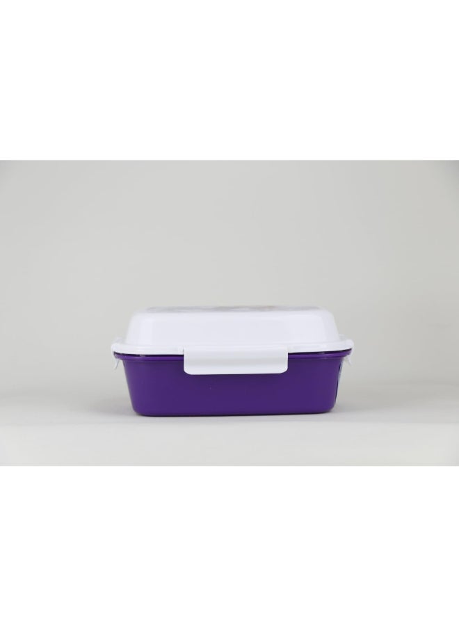 SunCe Disney Frozen 4-Clip Closure Lunch Box Purple and White 5.9 x 3.54 x 8.66 Inch SUNS-4404DFO  - Image 4