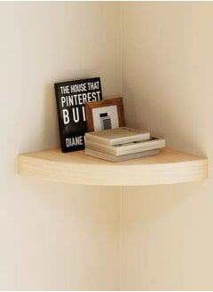 Home Ezz Beige wood corner shelf 29.5×29.5 cm  - Image 1