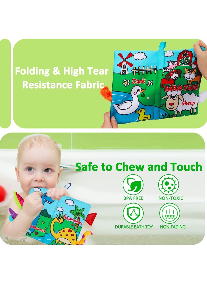 2 Pcs High Contrast Crinkle Baby Books 0-6 Months Interactive Sensory Baby Toys 9-12 Month Touch Feel Infant Book 0-3-6 Month Car Seat Travel Essentials Newborn Development Gift  - Image 4