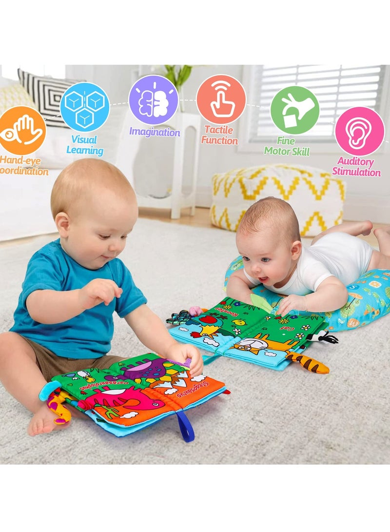 2 Pcs High Contrast Crinkle Baby Books 0-6 Months Interactive Sensory Baby Toys 9-12 Month Touch Feel Infant Book 0-3-6 Month Car Seat Travel Essentials Newborn Development Gift  - Image 3