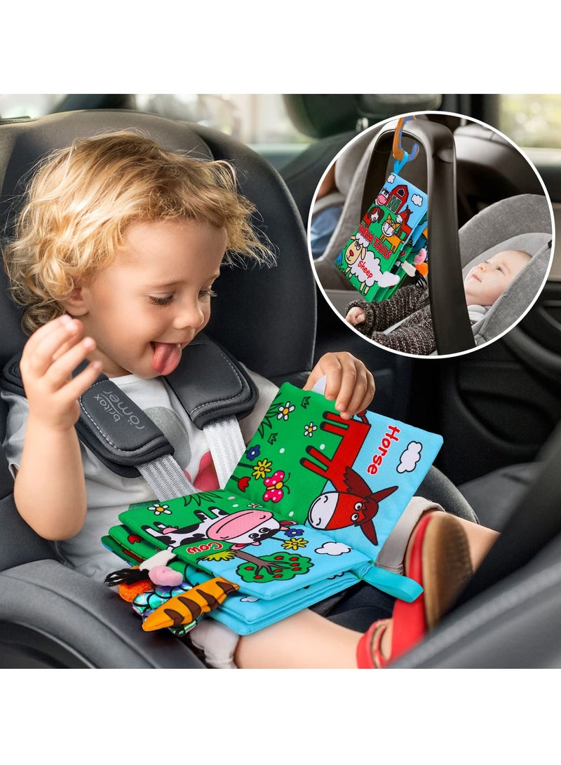2 Pcs High Contrast Crinkle Baby Books 0-6 Months Interactive Sensory Baby Toys 9-12 Month Touch Feel Infant Book 0-3-6 Month Car Seat Travel Essentials Newborn Development Gift  - Image 5