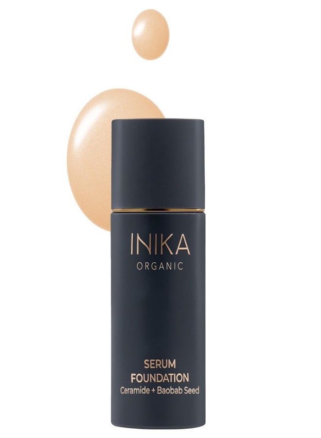 INIKA Organic Serum Foundation | Vegan, Buildable Coverage, Weightless Second Skin Feel, Transfer Proof with Skincare Ingredients in Sustainable Packaging. Bold 25ml - Image 1