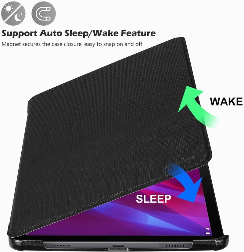 SYOSI Shockproof Case For Lenovo Tab P11 Pro Gen 2 11.2" 2022, Slim Stand Folio Protective Hard Shell Cover For 11.2 Inch Lenovo Tab P11 Pro 2Nd Generation Tb132Fu Black - Image 4