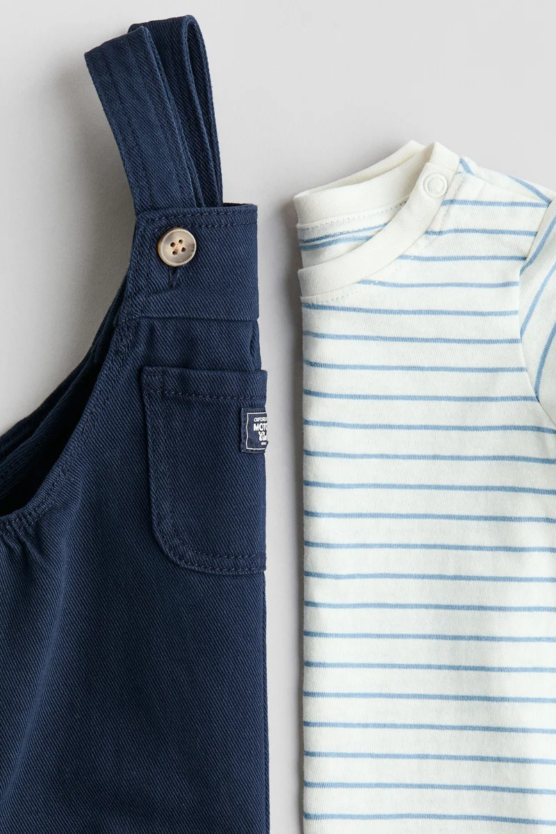 H&M 2-piece dungarees and top set