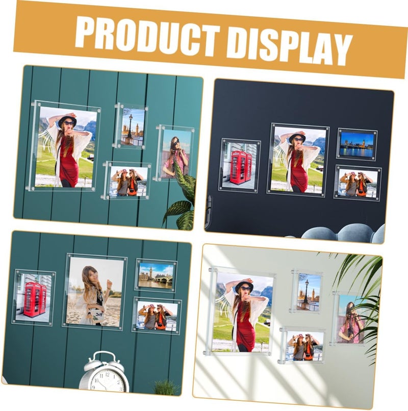 Angoily Acrylic Photo Frame Xl – Household Decorative Wall Tabletop Picture Display Holder for Bedroom and Office, Acrylic Made Photo Frame for Home Décor - Image 5