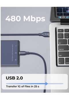 VOLTME USB-A to USB-C Charging Cable 60W PD 3A Fast Charging, 1m (3.3ft), Nylon Braided, Compatible with iPhone 16/15 Pro Max, Galaxy S24/S23/S22, Pixel 8/7, iPad Air 5, iPad Pro 2021, Nintendo Switch, PS5, Xiaomi, OnePlus, Huawei, Chromebook, Heat Resistant, 480Mbps Data Sync (Blue)  - Image 5