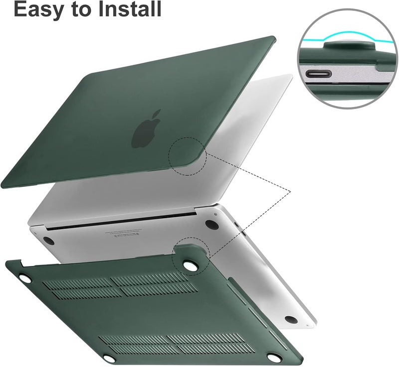 إيوكو حافظة متوافقة مع MacBook Air الجديد بحجم 15 بوصة، طرازات M5، M4، M3، M2 من الفترة 2026 إلى 2025، مزودة بشاشة Liquid Retina وخاصية Touch ID، مصنوعة من هيكل صلب بلاستيكي، ناعم ولامع، شفافة تمامًا. - Image 4