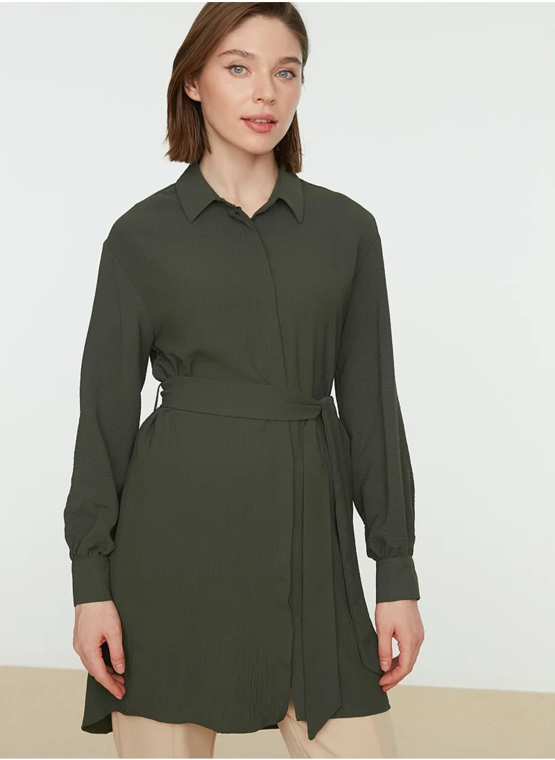 trendyol Button Down Tunic Top