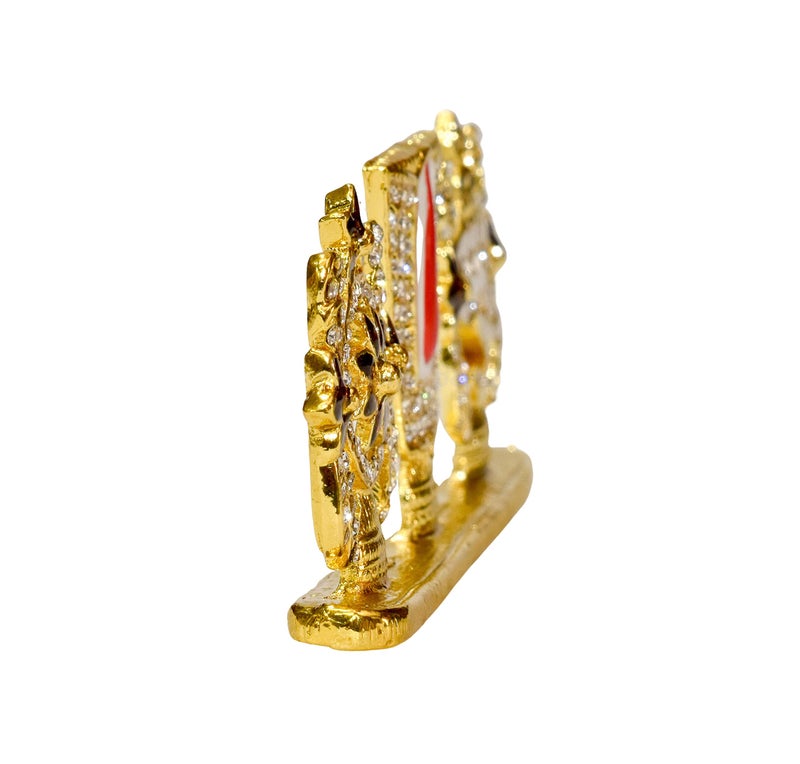Bhimonee Decor by Modern Gift Centre | Shanku Chakra Namah Stone Work Showpiece | Perfect for Car Dashboard, Pooja, Puja, and Spiritual Decor | Elegant Gift Piece - Image 5