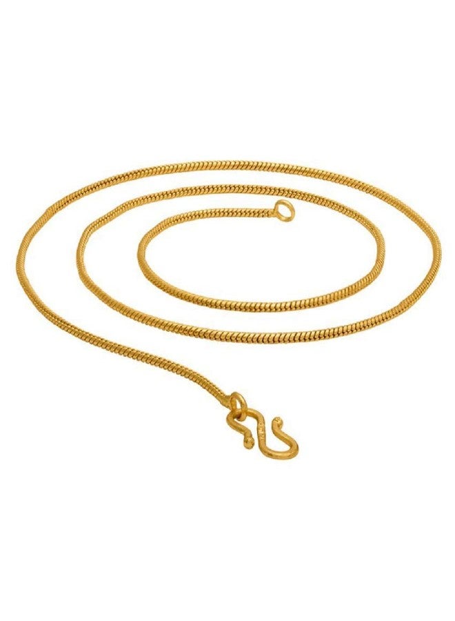 قلادة شانخراج مول الكلاسيكية المطلية بالذهب للرجال والنساء | مشبك لوبستر متين (10017) - Image 2
