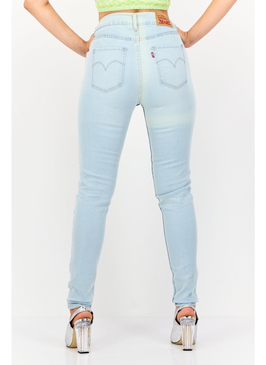 Levi's Women Regular Fit Solid Stretchable Denim Jeans, Wash Blue  - Image 3