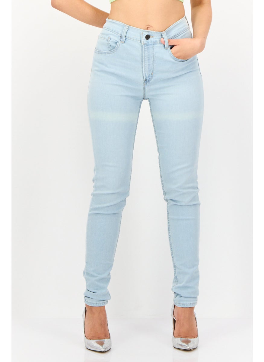 Levi's Women Regular Fit Solid Stretchable Denim Jeans, Wash Blue  - Image 1