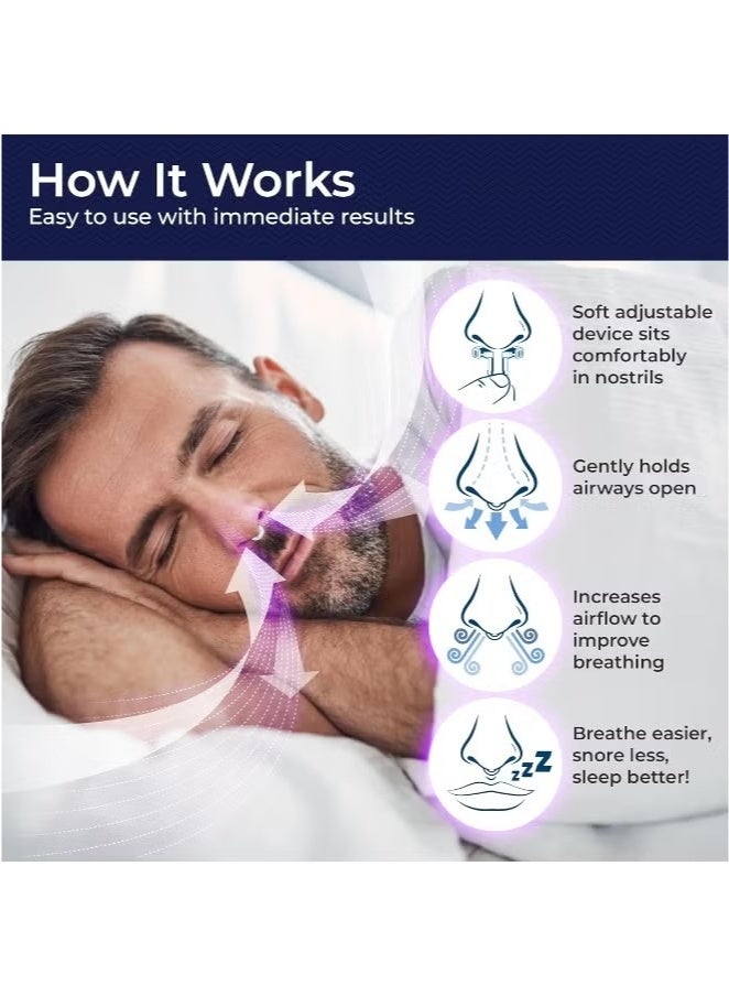 Rhinomed Mute Nasal Dilator - Anti-Snoring Aid Solution, Improve Airflow, Breathing Aids for Better Sleep - (Size Large, 3-Pk) - Image 3