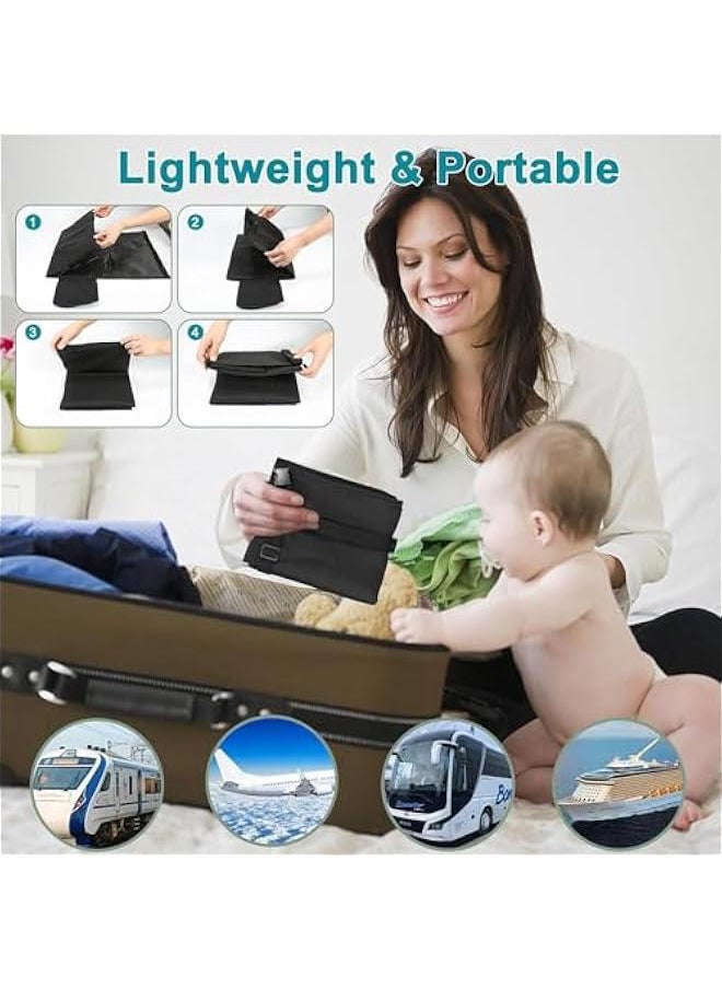 Baby Lightweight And Foldable Seat Extender Airplane Bed 79 x 44, Black