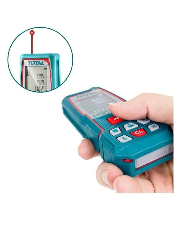 TOTAL Total High-Precision Laser Digital Distance Meter 100M –with ±2mm Accuracy – Multiple Measurement Modes for Area, Volume, Pythagorean, – Ideal for Construction, Interior Design & DIY  - Image 2