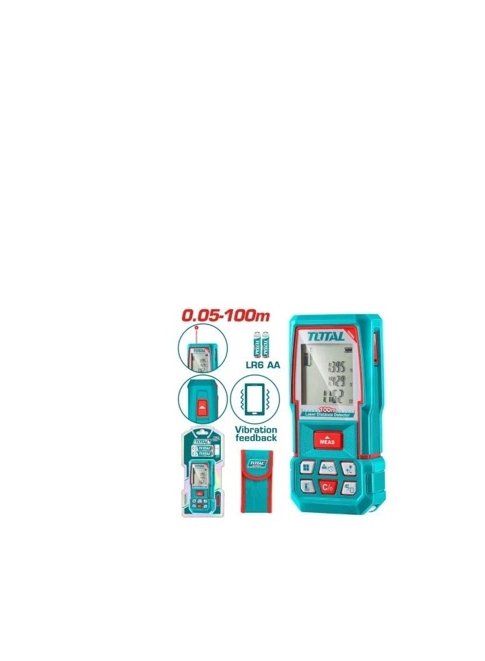 TOTAL Total High-Precision Laser Digital Distance Meter 100M –with ±2mm Accuracy – Multiple Measurement Modes for Area, Volume, Pythagorean, – Ideal for Construction, Interior Design & DIY  - Image 5