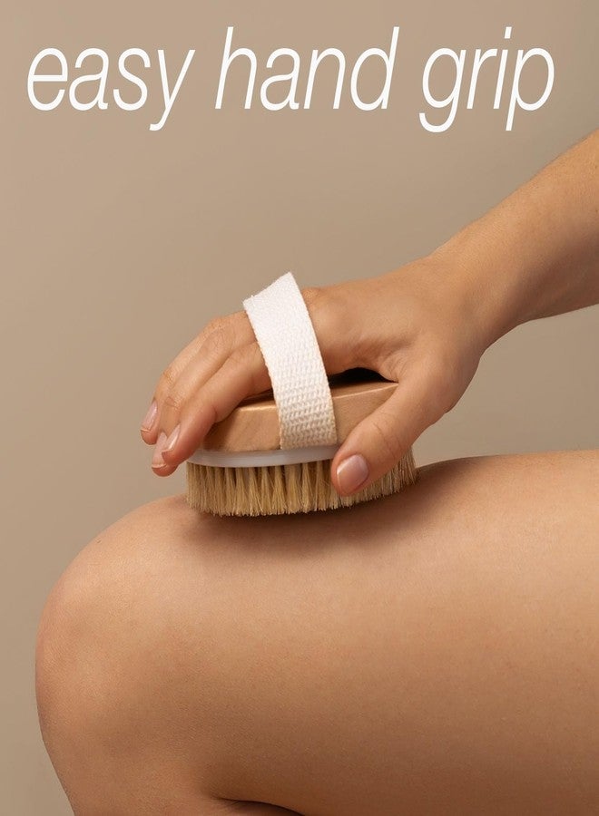 FOREVER 21 Oval Natural Bristle Dry Body Brush - Exfoliating Skin Brush for Cellulite, Lymphatic Drainage & Detox | Smoothing Body Scrubber for Circulation & Soft Skin | Spa Tool for Women - Image 4