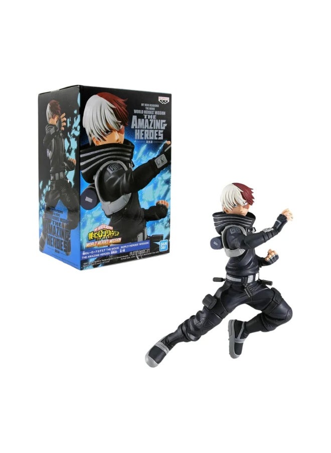 Banpresto My Hero Academia World Heroes Mission The Amazing Heroes Shoto Todoroki 17cm Figure  - Image 1