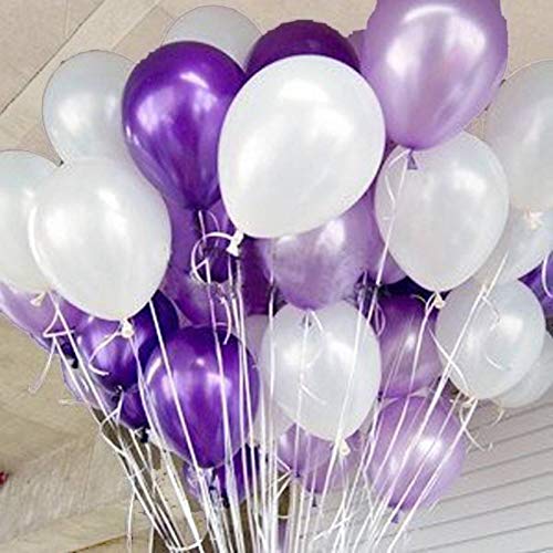Balloonistics 10 Inch HD Metallic Shiny Balloons for Birthday Decoration, Decoration for Weddings, Engagement, Baby Shower, 1st Birthday, Anniversary, Birthday Party (Pack of 50) (Purple) - Image 4