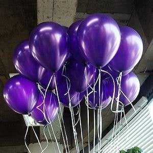 Balloonistics 10 Inch HD Metallic Shiny Balloons for Birthday Decoration, Decoration for Weddings, Engagement, Baby Shower, 1st Birthday, Anniversary, Birthday Party (Pack of 50) (Purple) - Image 2