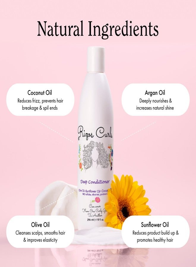 Rizos Curls حزمة ريزوس كيرلز الثلاثية، شامبو مرطب وبلسم عميق وكريم تجعيد، ينظف ويرطب الشعر المجعد بلطف، يحدد ويشكل التجاعيد لحجم خالي من التجاعيد، لجميع أنماط التجعيد 2a - 4c - Image 4
