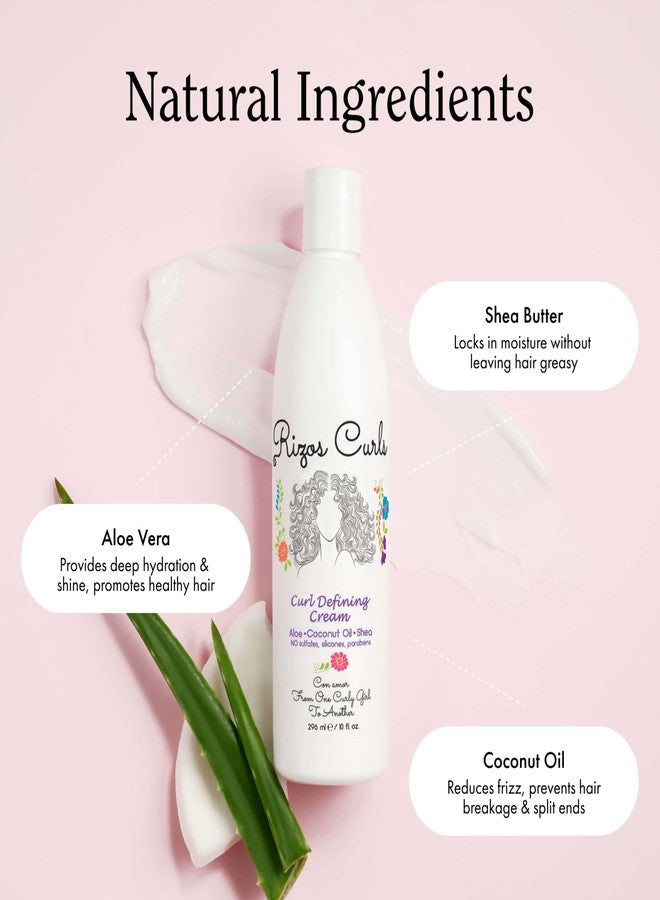 Rizos Curls حزمة ريزوس كيرلز الثلاثية، شامبو مرطب وبلسم عميق وكريم تجعيد، ينظف ويرطب الشعر المجعد بلطف، يحدد ويشكل التجاعيد لحجم خالي من التجاعيد، لجميع أنماط التجعيد 2a - 4c - Image 5