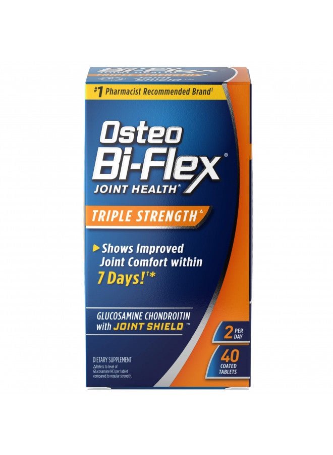 Osteo Bi-Flex Osteo Bi-Flex Triple Strength(5), Glucosamine Chondroitin with Vitamin C Joint Health Supplement, Coated Tablets, 40 Count  - Image 2