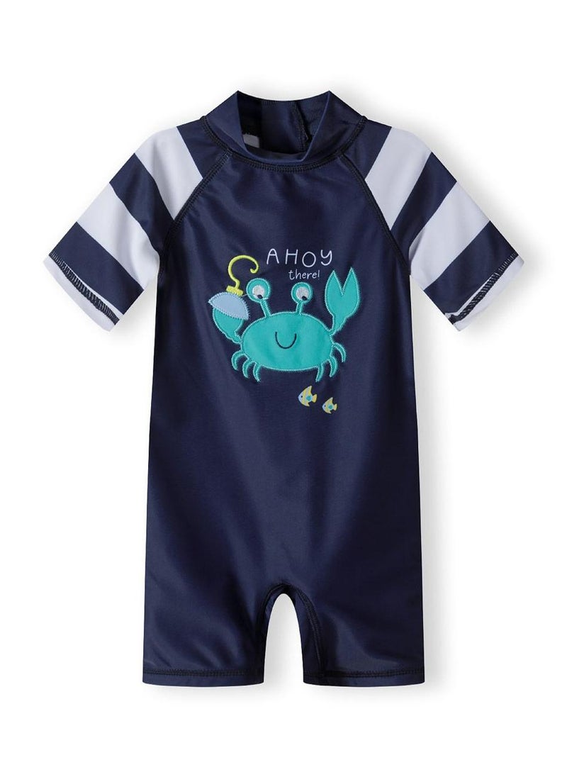 MINOTI 2-Piece Baby Swim Set with Short-Sleeve Suit and Sun Hat - Image 2