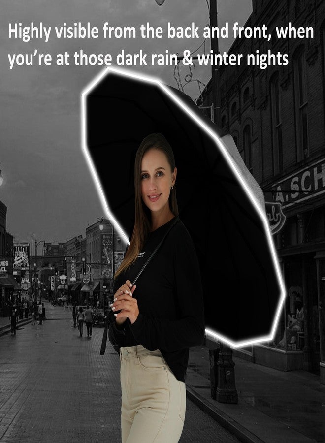 BAODINI Inverted UV Protection Umbrella for Rain and Sun Medium Size 46 inch arc Canopy UPF 50+ Rverse Compact Umbrella Auto Open Close for Travel - Image 3