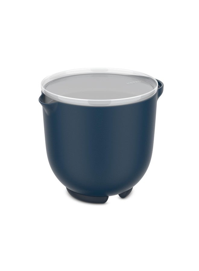 Mepal - Mixing Bowl with Lid Chef it - Non-Slip Base - Microwave & Dishwasher Safe - Bowl - High Impact Material Resists up to 110°C / 230°F - 1500 ml - Navy - Image 1