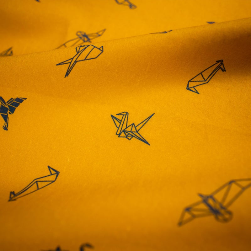 WHTE MOSS Bandana â€“ 100% Cotton Extra Soft Scarf Handkerchief for Men & Women (Origami Yellow) - Image 2
