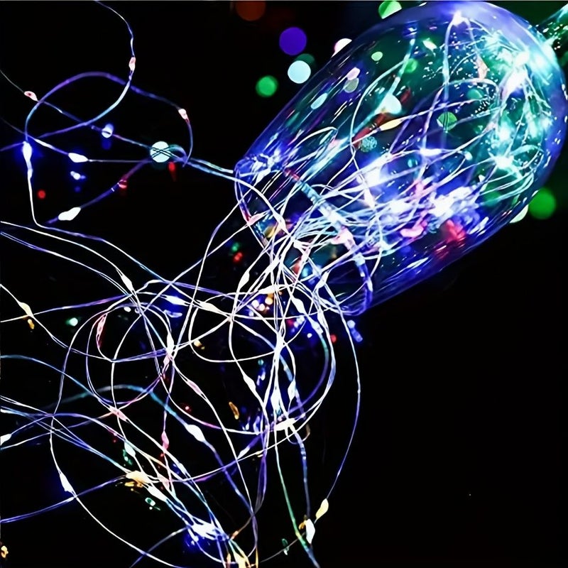 1pc Solar String Lights Multi Color 7M 50LED Outdoor Waterproof Fairy Lights With 8 Modes For Courtyard Garden Party Wedding IP54 - Image 5