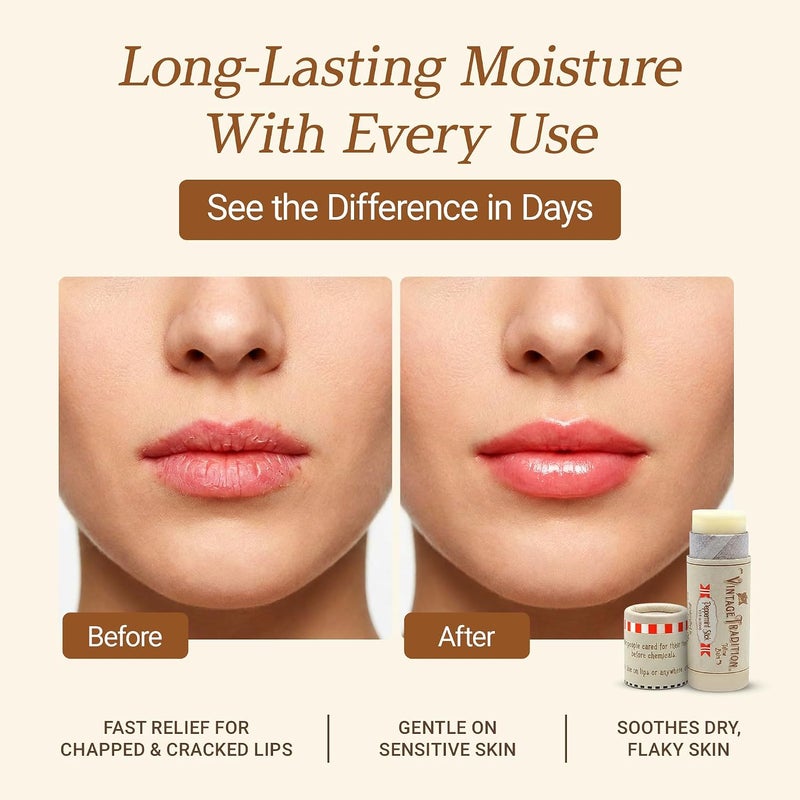 Moisturizing Beef Tallow Lip Balm – Tube Lip Moisturizer with Peppermint Essential Oil Hydrates & Soothes Dry Lips – Grass-Fed Tallow Balm for Skin Care by , 0.5 Fl. Oz. - Image 5