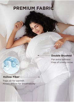 Arabest Duvet,Queen Size Quilt Down Comforter Insert Microfiber White 200X230centimeter  - Image 2