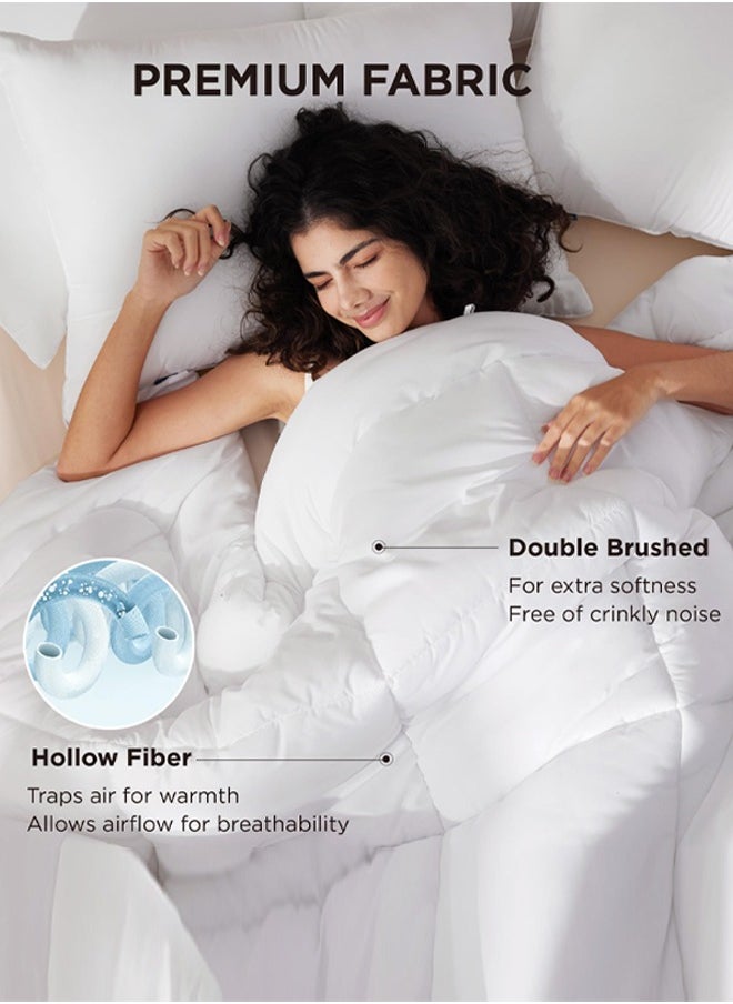 Arabest - Duvet,Queen Size Quilt Down Comforter Insert Microfiber White 200X230centimeter - Image 1