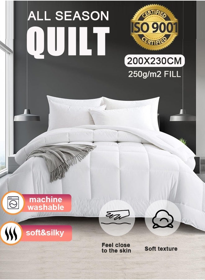 Arabest - Duvet,Queen Size Quilt Down Comforter Insert Microfiber White 200X230centimeter - Image 1