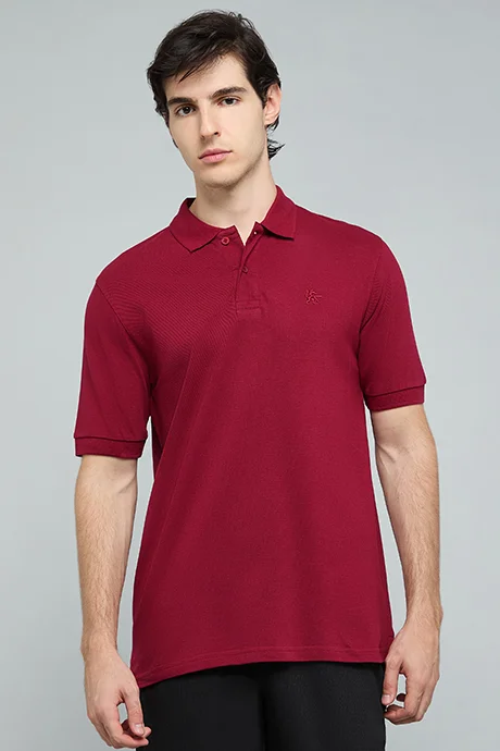 R&b Solid Polo T-Shirt with Short Sleeves